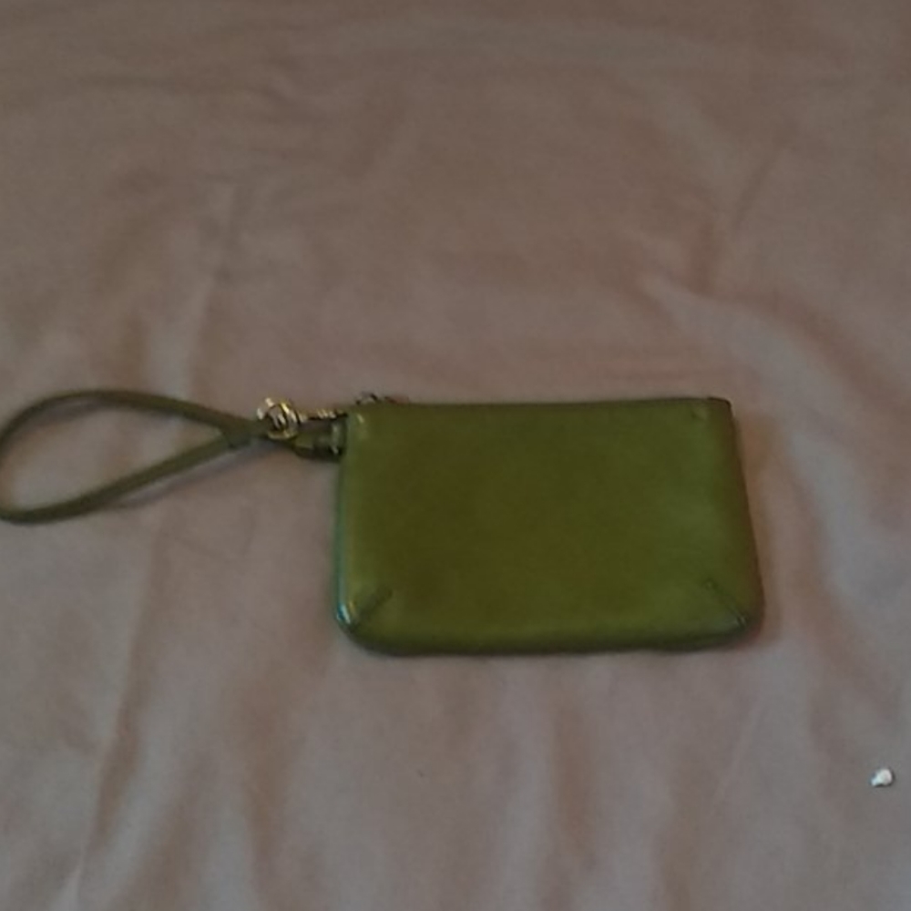 Green Coach Wristlet
